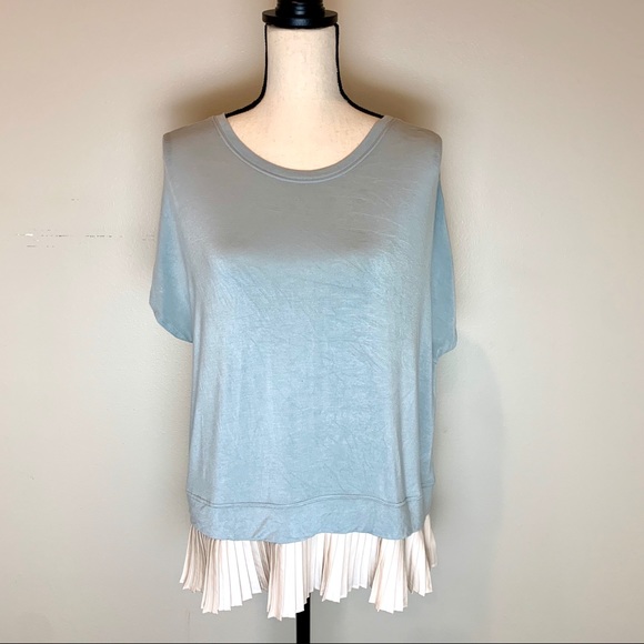 LOGO by Lori Goldstein Tops - LOGO Lori Goldstein Pleated Trim Top
